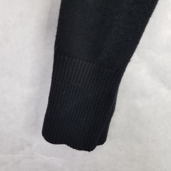 Too Fast Cardigan Womens XL Sugar Skull Bow Embroidery Button Stretch Knit Black - Picture 5 of 16